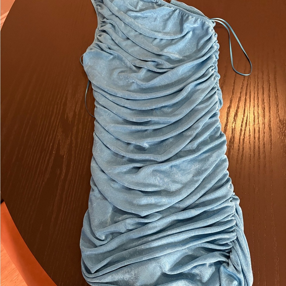 Lioness Blue Ruched Mini Dress